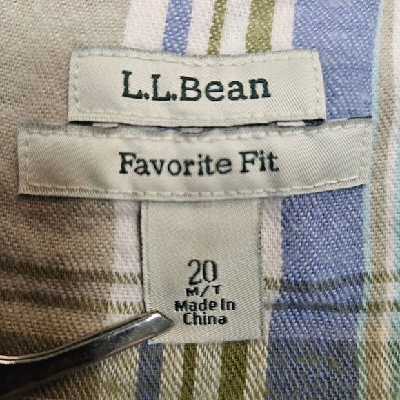 LL Bean Size 20 Khaki Southport Favorite Fit Cargo Flannel Lined Pants 296901 - Picture 5 of 7